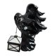 thumbnail image 2 of Adorno de linterna de bruja, estatua de resina iluminada, arte artesanal, centro de mesa creativo Negro, 2 of 9