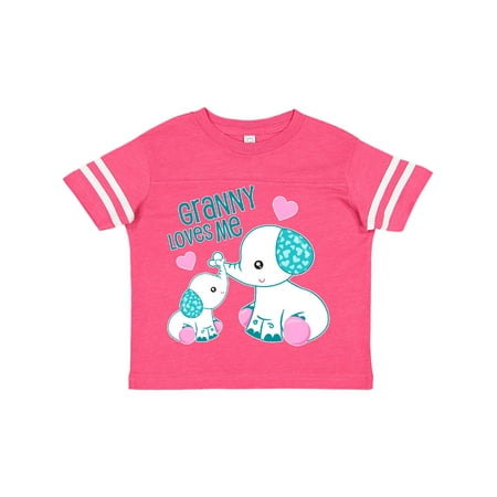 

Inktastic Granny Loves Me-cute elephants Gift Toddler Boy or Toddler Girl T-Shirt