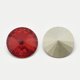 thumbnail image 2 of Pointed Back Glass Rhinestone Cabochons Rivoli Rhinestone Back Plated Faceted Cone Light Siam 6x3mm, 2 of 2
