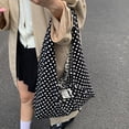 thumbnail image 3 of Hzzsbu Slouchy Polka Dot Hobo Bag for Women, Bow Tie Underarm Shoulder Bag Crescent Crossbody Purse, Double-Sided Large Capacity Commuting Tote Handbag Travel Work, 3 of 7