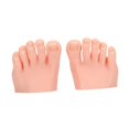 thumbnail image 3 of Maniquí de uñas para práctica de pie falso, entrenamiento artístico, medio pie realista reutilizable, móvil y flexible para puntas de uñas con dedos. Color de piel claro, 3 of 8