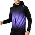 thumbnail image 7 of hoksml Men's Gradient Hooded Running Jacket Full Zip Quick Dry Lightweight Athletic Windbreaker for Outdoor Gym Cycling Daily Wear, 7 of 7