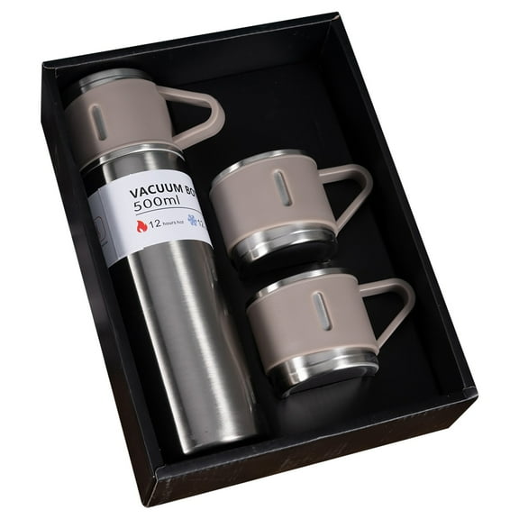 Uscallm under $5 Stainless Steel Insulated Cup, Stainless Steel Vacuum Insulation Cup Set,Double Wall Thermos Flask With Tea Infuser Lid,6 Hour Hot 12 Hour Cold Beverage Bottle