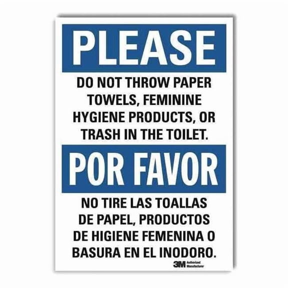 Lyle Hygiene Sign,14x10in,Reflective Sheeting U1-1049-RD_10X14