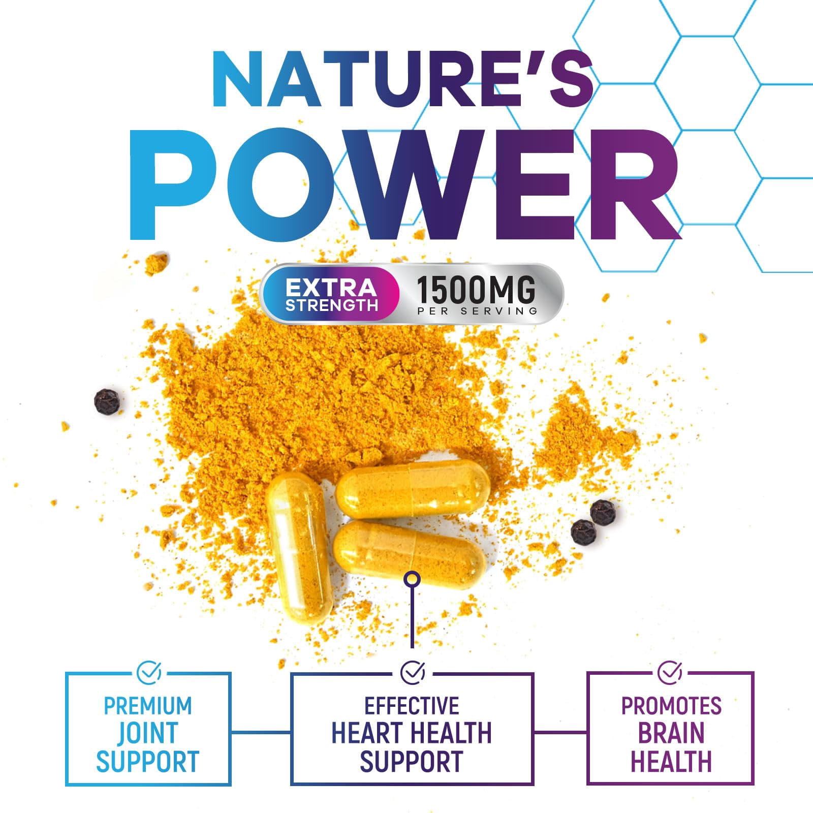 Turmeric Curcumin Supplement - 95% Curcuminoids with Organic Turmeric & Ginger, BioPerine Black Pepper Extract for Best Absorption, Natural Vegan Joint Support, Non-GMO, Bottled in USA - 240 Capsules