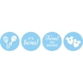 thumbnail image 2 of Darling Souvenir DIY Twins Baby Shower Theme Stickers chocolate Candy Labels 190 Pcs-Light Blue, 2 of 2
