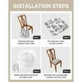 thumbnail image 4 of Black Gray Fruit Chair Seat Covers for Dining Room Stretch Chair Seat Covers Set of 4, Vintage Plant Nature Botanical Flower Chair Seat Protector Cushion Slipcovers for Kitchen Restaurant Office, 4 of 6