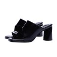 thumbnail image 2 of Jyeity Cow Slippers For Girls Comfy Women Slippers 7-8 Clearance Round Toe Solided Fashion Sandals Black Holiday, 2 of 4