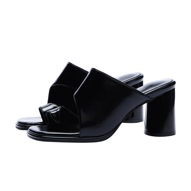 Amzcrzy Zapatos de mujer,Zapatos de mujer,Zapatillas de mujer, Sandalias y pantuflas de tacón alto y grueso con punta suelta para mujer Sandalias Mujer Zapatillas De Casa