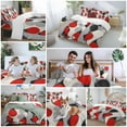 thumbnail image 5 of Black Red Visual Arts 4 Piece Duvet Cover Set Twin Size Abstract Modern Art Soft Bedding Set Comforter Cover, 1 Duvet Cover 1 Flat Sheets and 2 Pillowcases, 5 of 9