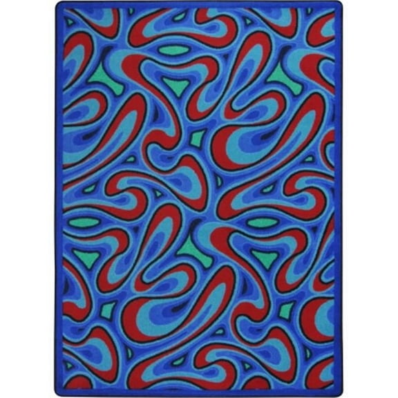 Kaleidoscope Groovy Rectangle Whimsical Area Rugs  Multi Color - 7 ft. 8 in. x 10 ft. 9 in.