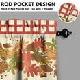 thumbnail image 4 of 3-Piece Thanksgiving Kitchen Curtain Set - Ruffled Valance and Tier Curtains with Rod Pocket, Fresh Fall Harvest Pattern for Farmhouse Kitchen Windows Decor, 54"x18" + 27.5"x36"x2, 4 of 5