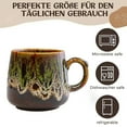 thumbnail image 4 of Large Ceramic Coffee Mug | 14 oz Insulated Travel Mug with Unique Shape & Comfort Grip | Gift for Couples, Office, or Home Use, 4 of 6