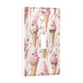thumbnail image 2 of Yayeee Toggle Light Switch Wall Plate 1-Gang 4.5"x2.7" Home Decorative Outlet Cover, Pink Ice Cream Pattern, 2 of 7
