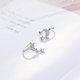 thumbnail image 3 of Pendientes colgantes de estrella sin piercing Regalo de joyería de plata para mujeres y niñas, 1 par JAMW Sencillez, 3 of 4