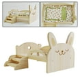 thumbnail image 3 of Lit Miniature de Poupée Simulation Poupée de Mode pour Jouer Ensemble de Meubles de Poupées 1/6 Lapin, 3 of 8
