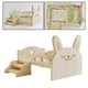 thumbnail image 3 of Cama miniatura para muñecas de moda, juego para niños con escaleras, muebles de madera de 30 cm. Conejito, 3 of 9