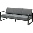 thumbnail image 7 of Royalcraft Aluminum Patio Furniture Sofa, All-Weather Modern Metal Outdoor 3-Seat Couch with Removable, Water-Resistant Cushions (Gray), 7 of 7
