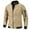 Khaki, variant on Clearance Mens Tops Male Winter Solid Slit Pocket Jacket Long Sleeve Zipper Fly Pocket Jacket Coat M-3XL Clearance sale