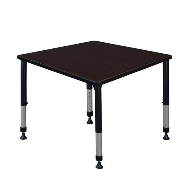 Regency TB3636MWAPBK Table de Salle de Classe Réglable en Hauteur Carrée de 36 Pouces&44; Noyer Moka