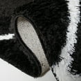 thumbnail image 5 of SAFAVIEH Tahoe Elwyn Trellis Shag Runner, 2' x 9', Black/White, 5 of 10
