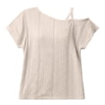 thumbnail image 3 of Kelon Shirts for Women Short Sleeve Shirts Cowl Neck Vacation Clothes Cruise Outfits Business Casual Blouses 2026 Summer Tops, XL, 3 of 9