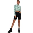 thumbnail image 3 of ITFABS Femmes Manches Longues Crop Tops, T-shirt Licol Imprimé, Chemise à Manches Longues, 3 of 9