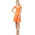 thumbnail image 4 of Evanese Women's Elegant Slip On A Line Short Cocktail Dress with Shoulder Bands, 4 of 6