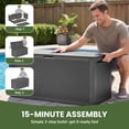 thumbnail image 4 of Uforic 90 Gallon Outdoor Storage Deck Box, Lockable Resin with Handles, Waterproof & UV Resistant, Dark Grey for Patio Furniture & Garden Tools, 4 of 8