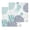 White turquoise navy blue, variant on Light Blue Coastal Kitchen Dish Towels for Drying Dishes Set of 2, Coral Jellyfish Starfish Ocean Nautical Waffle Weave Microfiber Hand Tea Bathroom Towels Quick Dry & Absorbent Towel 12x12