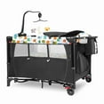 thumbnail image 6 of CIESMSI Baby Bedside Bassinet w/Changing Table,5-in-1 Portable Playard Nursery Center Newborn to Toddler Pack n Play Cribs, 6 of 7