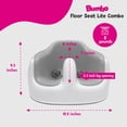 thumbnail image 2 of Bumbo Infant Baby Sit up Floor Seat LITE con asiento acolchado y correa de seguridad, edad de 6 a 12 meses, gris frío, 2 of 5