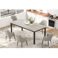 thumbnail image 2 of Eastvita 71-Inch Long Narrow Wooden Dining Table for 6-8 People Sturdy Metal Frame/Rustic Finish/Rectangular Kitchen Counter, 2 of 7