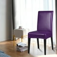 thumbnail image 2 of ANMINY PU Faux Leather Short Dining Room Chair Seat Cover Slipcovers, Wedding Party Banquet Decoration, 2 of 5