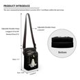 thumbnail image 6 of HELLHERO Pumpkin Cat Pattern Cross Body Purse 2 Zippers Outdoor Travel Adult Crossbody Bag with Zipper Closed, 6 of 7