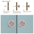 thumbnail image 4 of 4 Pcs Floral Retro Knobs for Kitchen Cabinet Cupboard Dresser Bookcase Drawer Pulls Handles Round Home Decor, 4 of 5