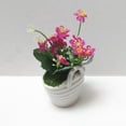 thumbnail image 2 of Bonsái de Flor de Simución Artificiales para Jardín con de Cerámica Decoración de Alféizar de Oficina en hogar (rosa, Púrpur Rosado Gloria Flores Artificiales De Seda, 2 of 9