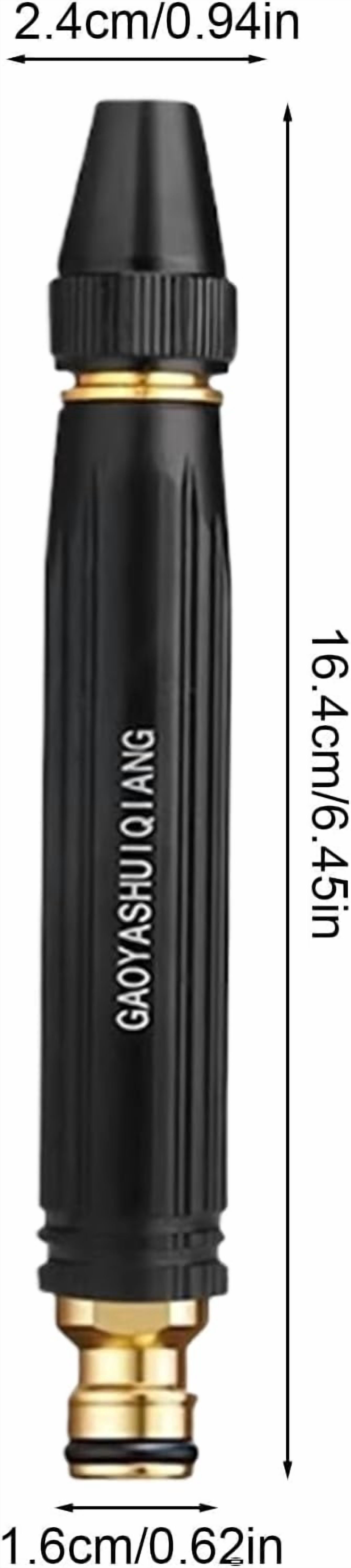 Heavy Duty Hydrojet Garden Hose Nozzle, High Pressure Metal Spray Nozzle with 8 Adjustable Patterns, Leak-Proof & Ergonomic Grip，