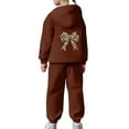 thumbnail image 6 of Cheetah Print Bow Hoodie 2 Piece Fall Outfit - Trendy Preppy Sweatshirt for Teen Girls, 6 of 7