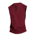 thumbnail image 4 of Mens Athletic Button Up Tank Tops, Workout Tops for Men Summer Big and Tall Casual Quick Dry Sleeveless Shirts with Pockets, 4 of 4