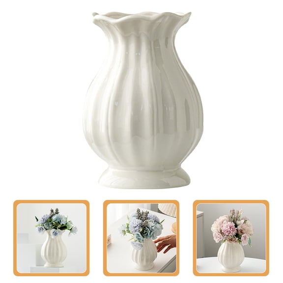 GOOHOCHY Ceramic Vase Decorative Dried Flower Vase for Office Wedding Home Decoration