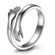 thumbnail image 3 of Xiao Hua Anillo ajustable de plata de ley 925 para hombre y mujer, 6 unidades, 3 of 4