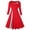 Red, variant on TAGOLD Womens Summer Dress,Fashion Casual Round-Neck Patchwork Three Quarter Sleeves Printed Dress Women's Dresses