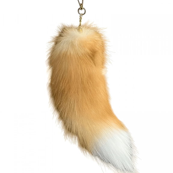 GASTROPOD Huge Fluffy Faux Fur Fox Tail Keychain Bags Charm Keys Holder Keyring Keychain Pendant Cosplay Costume Handbag Accessory Therian Tail