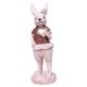 thumbnail image 2 of Miniaturas para decoración Figura de conejo de Pascua Arte de resina Artículo de casa de muñecas de conejo Corazón de plata, 2 of 9