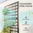 thumbnail image 4 of Outsunny Galvanized Planter Box with Trellis, 35"x16"x70" Grey Wood Effect, 4 of 9