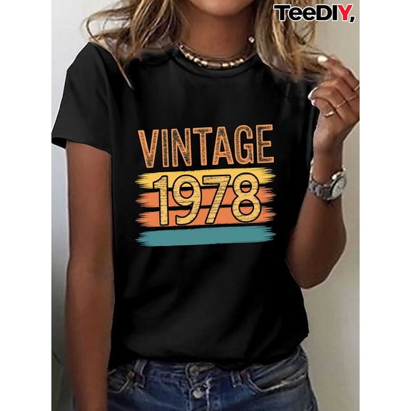 Women's Vintage 1978 Retro Sunset Graphic T-Shirt