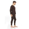 thumbnail image 4 of BILLIONHATS 2pc Thermal Sets for Men, Base Layer Long Johns Underwear, Top & Bottom, Cotton, Solid Colors (XX-Large, 24 Pack Brown), 4 of 5