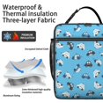 thumbnail image 2 of Police and White Car Blue Pattern Insulated Lunch Bag for Men Women,Waterproof Lunch Box for Work,Picnic or Travel,Thermal Insulation,10.63x9.06x3.54 Inches, 2 of 4