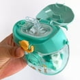 thumbnail image 2 of Children‘s Donut Plastic Kettle Rope Pupils Cup Cute  Kindergarten Drinking Straw Cup Blue, 2 of 8